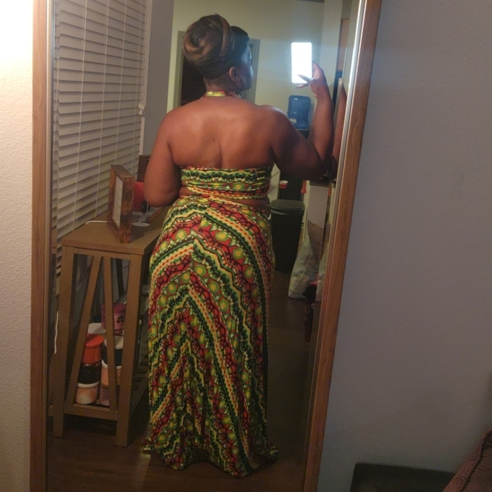 Colorful Patterned Maxi Skirt - Picture 3 of 5